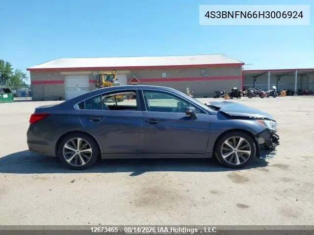 2017 SUBARU LEGACY VIN 4S3BNFN66H3006924 — фото 14