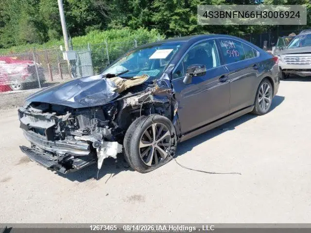 2017 SUBARU LEGACY VIN 4S3BNFN66H3006924 — фото 3