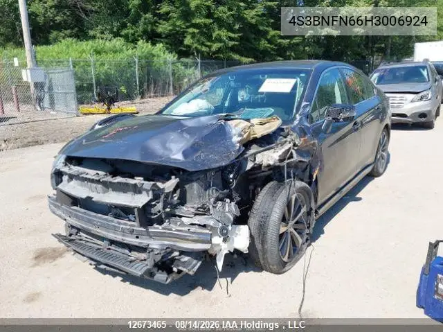2017 SUBARU LEGACY VIN 4S3BNFN66H3006924 — фото 7