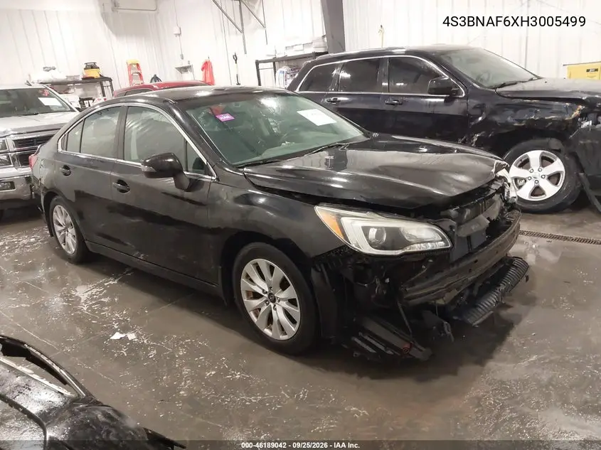 SUBARU LEGACY 2017, VIN 4S3BNAF6XH3005499