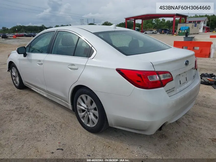 2017 SUBARU LEGACY VIN 4S3BNAF60H3064660 — фото 3