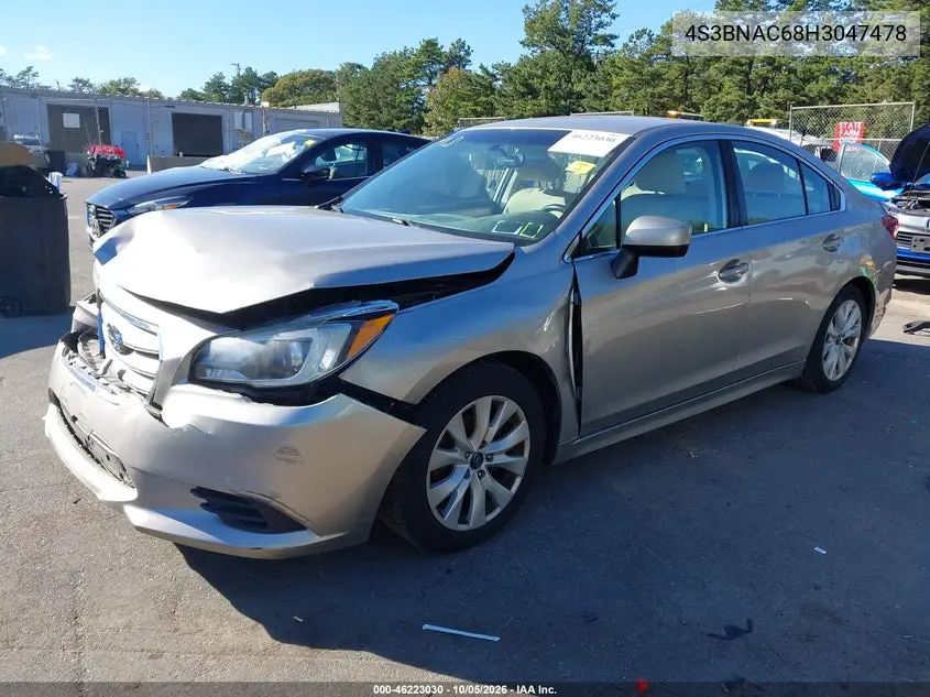 2017 SUBARU LEGACY VIN 4S3BNAC68H3047478 — фото 2