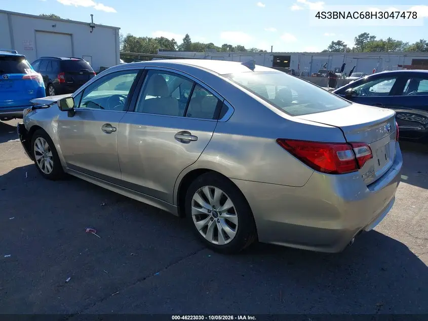2017 SUBARU LEGACY VIN 4S3BNAC68H3047478 — фото 3