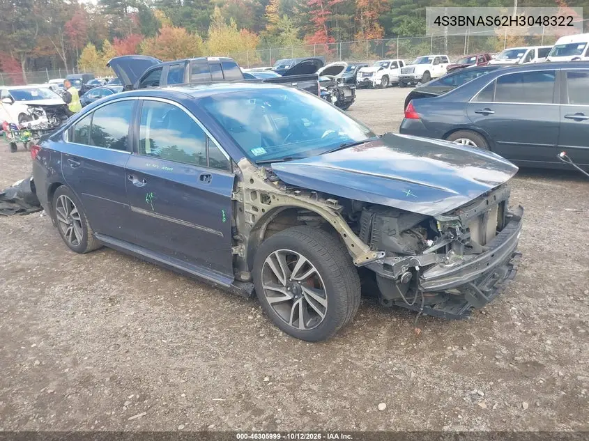 SUBARU LEGACY 2017, VIN 4S3BNAS62H3048322