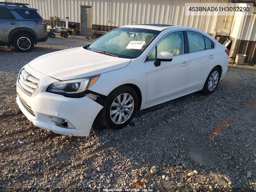 2017 SUBARU LEGACY VIN 4S3BNAD61H3052293 — фото 2