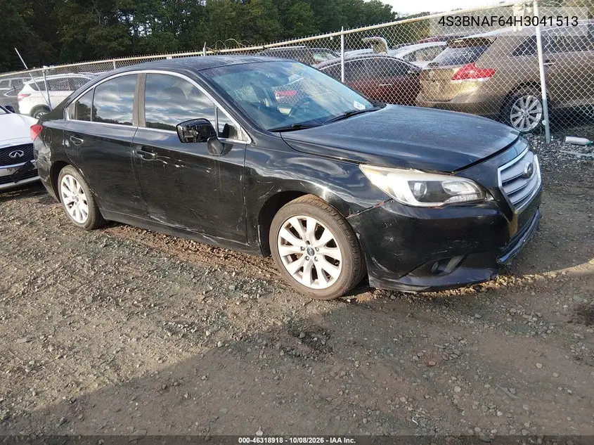 SUBARU LEGACY 2017, VIN 4S3BNAF64H3041513
