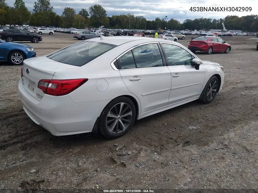 2017 SUBARU LEGACY VIN 4S3BNAN6XH3042909 — фото 4