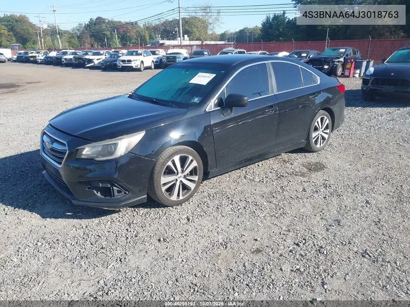 2018 SUBARU LEGACY VIN 4S3BNAA64J3018763 — фото 2