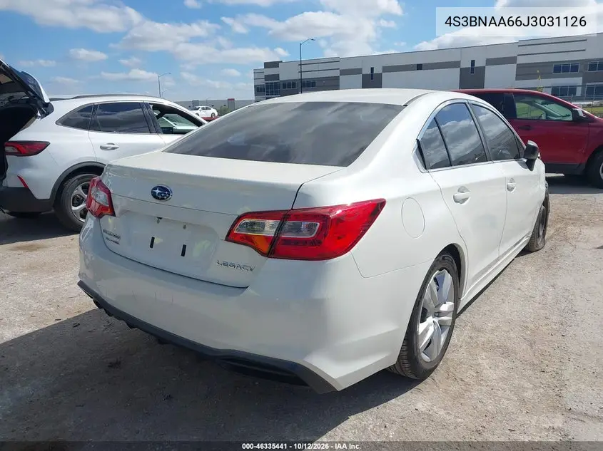 2018 SUBARU LEGACY VIN 4S3BNAA66J3031126 — фото 4