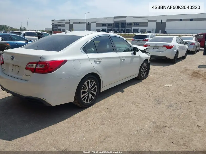 2019 SUBARU LEGACY VIN 4S3BNAF60K3040320 — фото 4