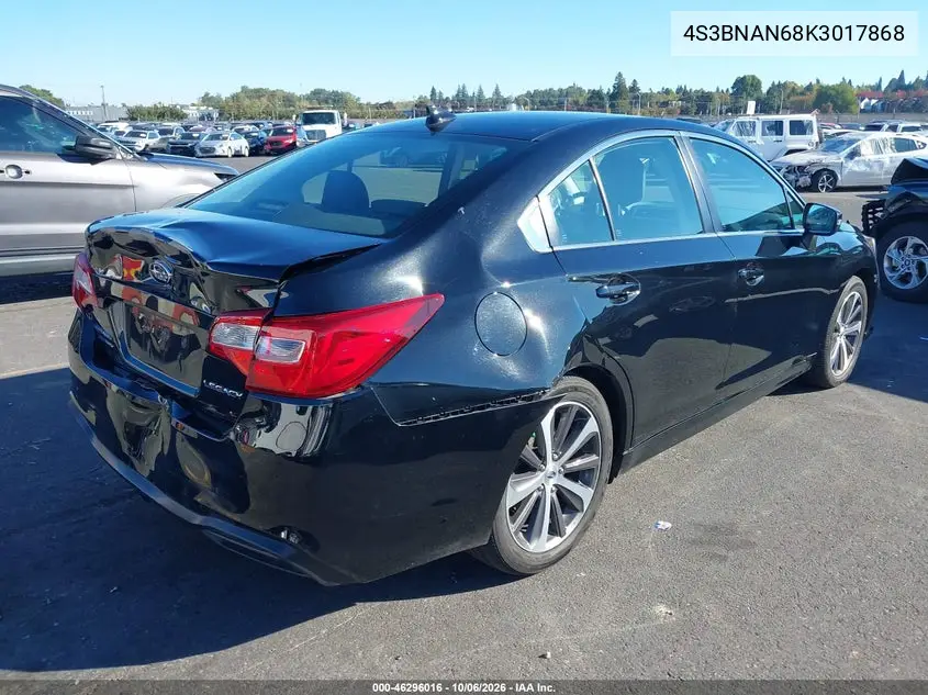 2019 SUBARU LEGACY VIN 4S3BNAN68K3017868 — фото 4