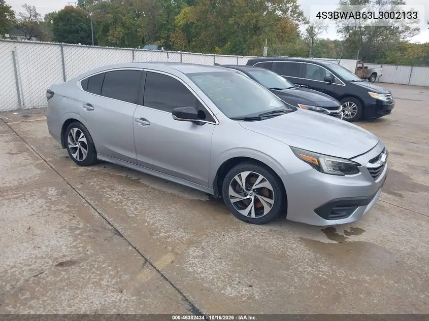 SUBARU LEGACY 2020, VIN 4S3BWAB63L3002133