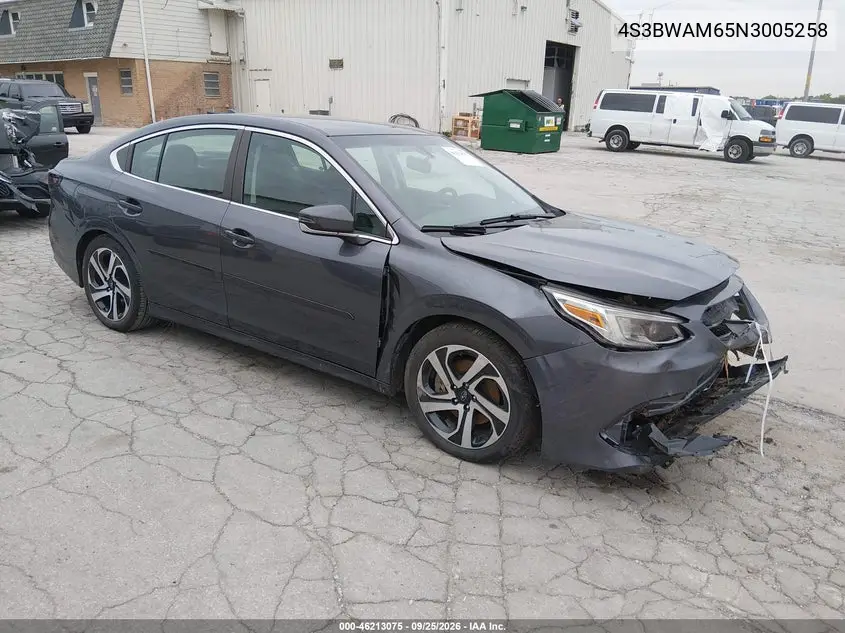SUBARU LEGACY 2022, VIN 4S3BWAM65N3005258