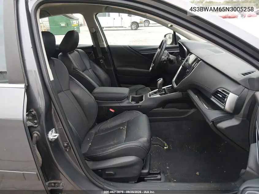 2022 SUBARU LEGACY VIN 4S3BWAM65N3005258 — фото 5