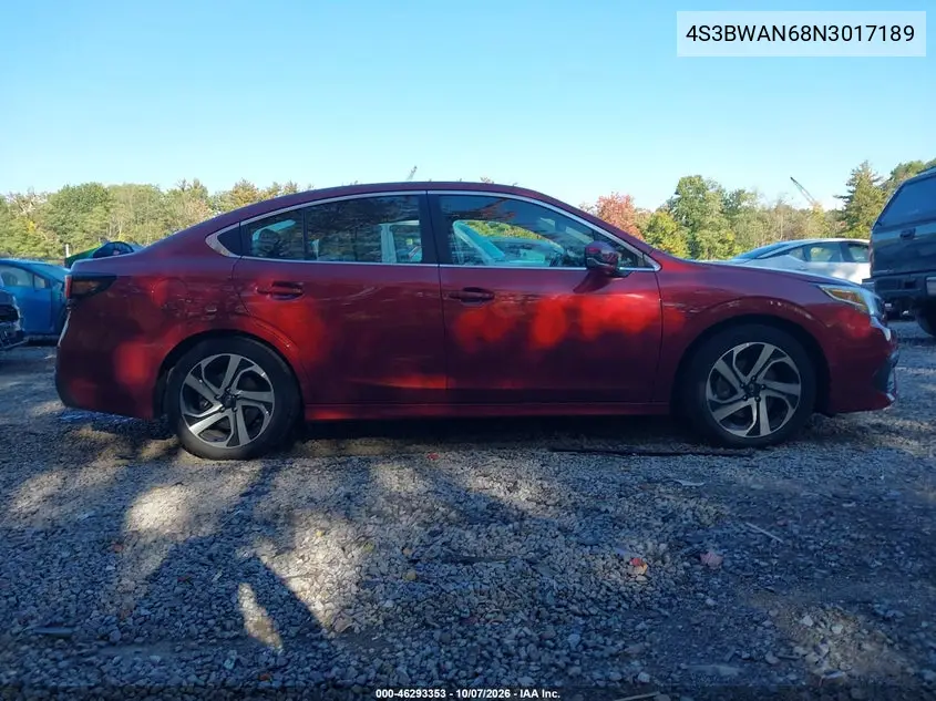 2022 SUBARU LEGACY VIN 4S3BWAN68N3017189 — фото 13