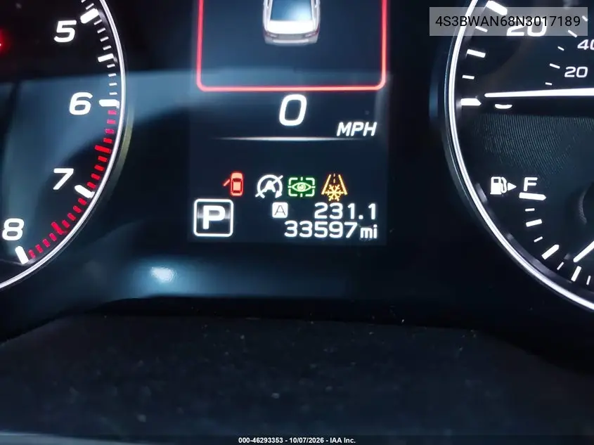 2022 SUBARU LEGACY VIN 4S3BWAN68N3017189 — фото 15