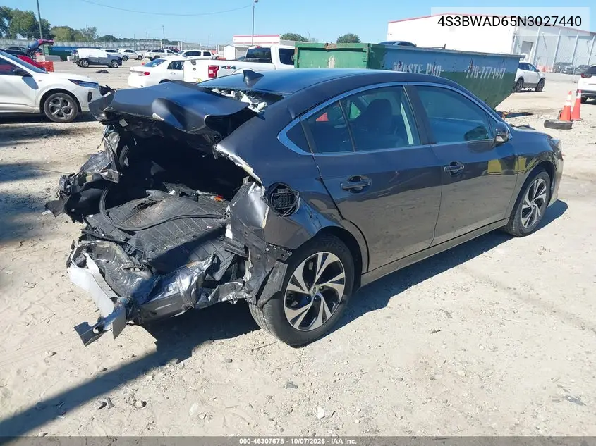 2022 SUBARU LEGACY VIN 4S3BWAD65N3027440 — фото 4
