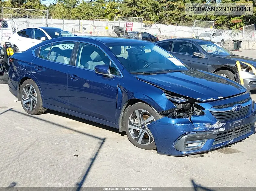 SUBARU LEGACY 2022, VIN 4S3BWAN62N3028043