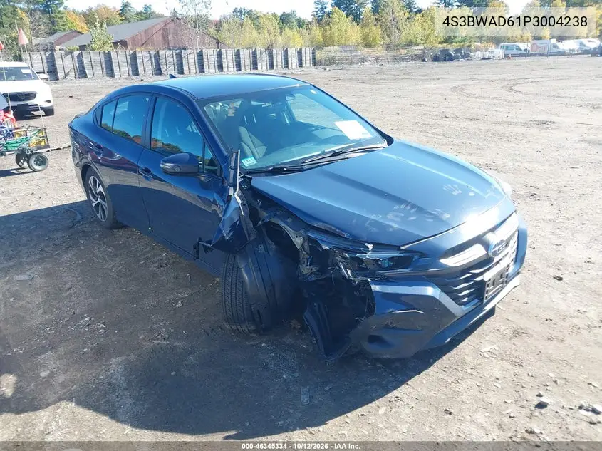 SUBARU LEGACY 2023, VIN 4S3BWAD61P3004238