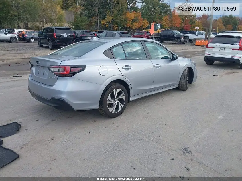 2023 SUBARU LEGACY VIN 4S3BWAC61P3010669 — фото 4