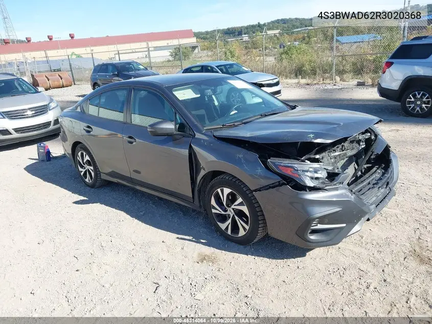 SUBARU LEGACY 2024, VIN 4S3BWAD62R3020368