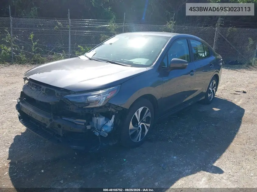 2025 SUBARU LEGACY VIN 4S3BWAD69S3023113 — фото 2