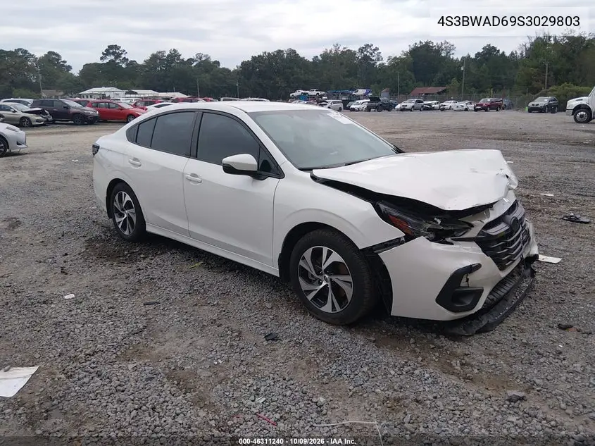 SUBARU LEGACY 2025, VIN 4S3BWAD69S3029803