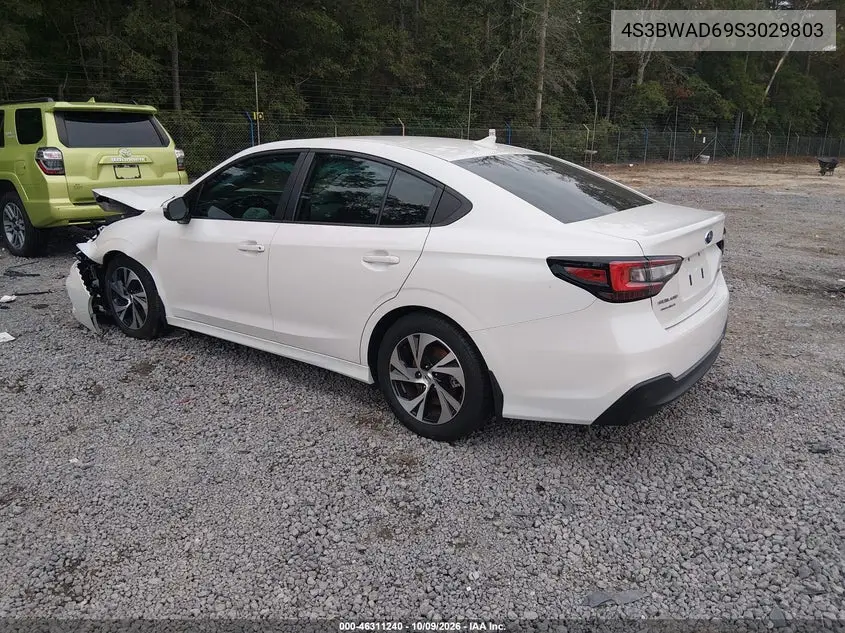 2025 SUBARU LEGACY VIN 4S3BWAD69S3029803 — фото 3