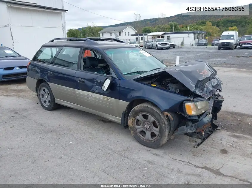 SUBARU OUTBACK 2001, VIN 4S3BH665X17606356