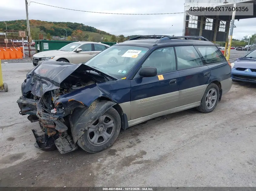 2001 SUBARU OUTBACK VIN 4S3BH665X17606356 — фото 2