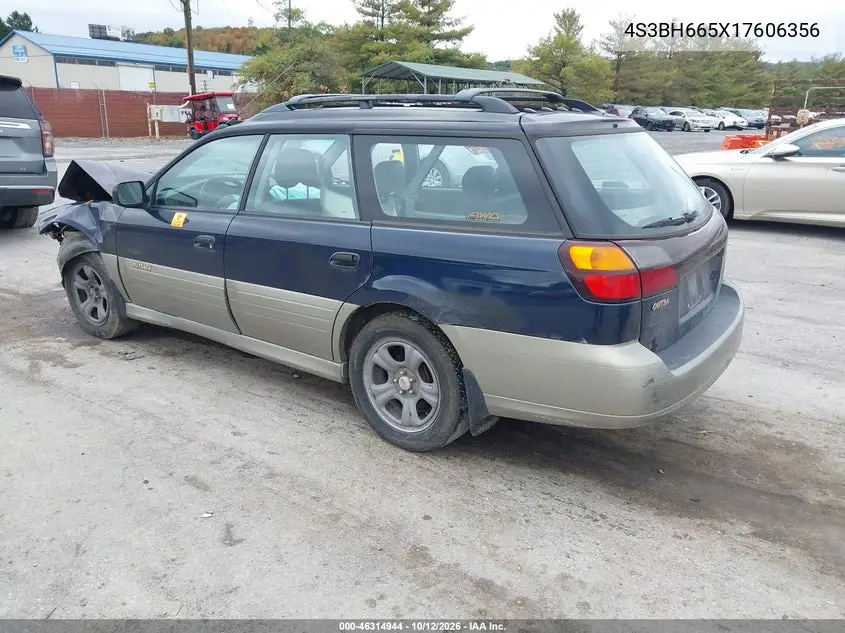 2001 SUBARU OUTBACK VIN 4S3BH665X17606356 — фото 3