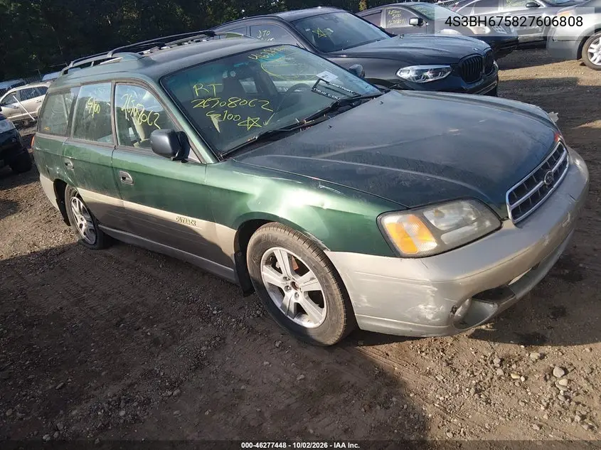 SUBARU OUTBACK 2002, VIN 4S3BH675827606808