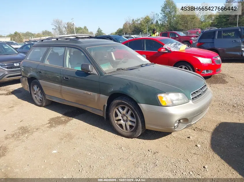 SUBARU OUTBACK 2002, VIN 4S3BH665427666442