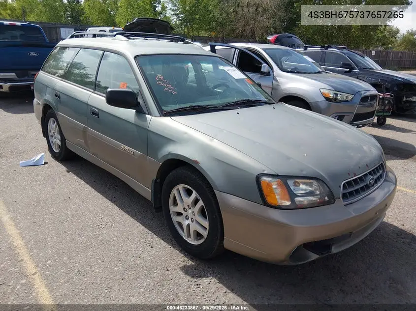 SUBARU OUTBACK 2003, VIN 4S3BH675737657265