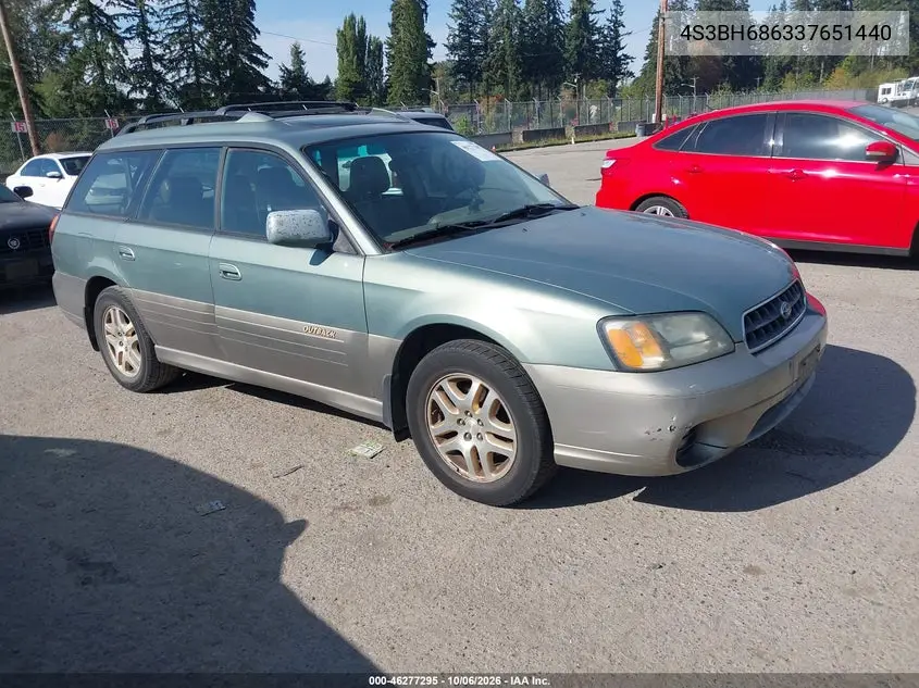 SUBARU OUTBACK 2003, VIN 4S3BH686337651440