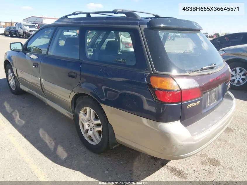 2003 SUBARU OUTBACK VIN 4S3BH665X36645571 — фото 3