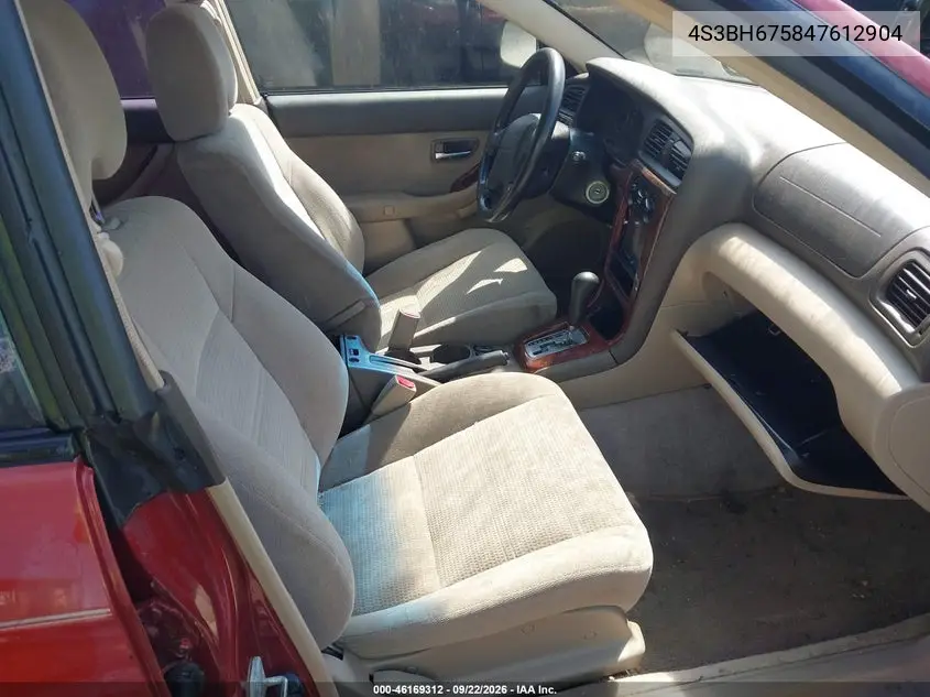 2004 SUBARU OUTBACK VIN 4S3BH675847612904 — фото 5