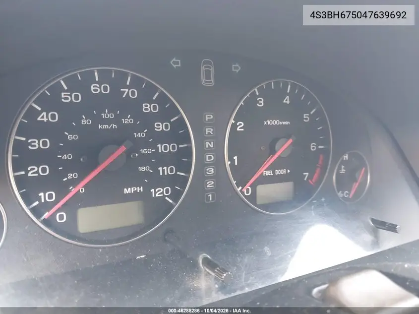 2004 SUBARU OUTBACK VIN 4S3BH675047639692 — фото 7