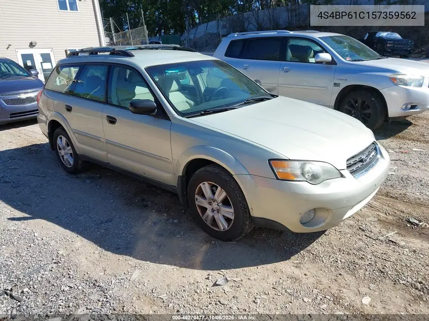 SUBARU OUTBACK 2005, VIN 4S4BP61C157359562