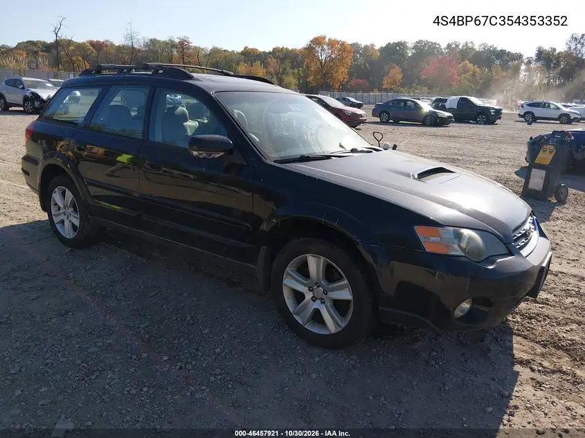 SUBARU OUTBACK 2005, VIN 4S4BP67C354353352