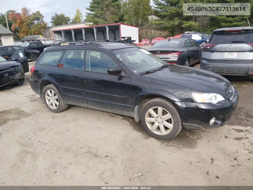 SUBARU OUTBACK 2007, VIN 4S4BP62C477313614