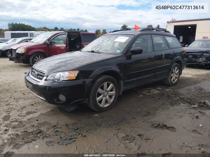 2007 SUBARU OUTBACK VIN 4S4BP62C477313614 — фото 2