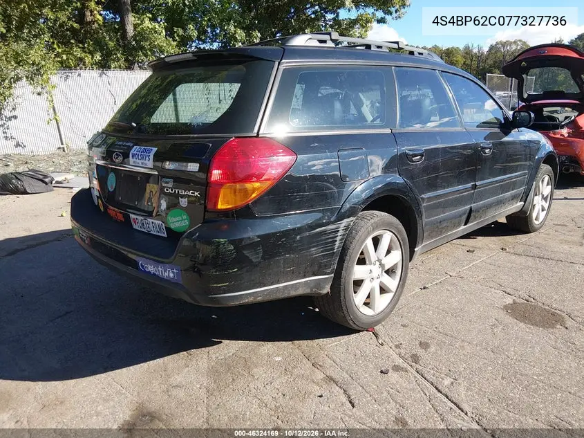 2007 SUBARU OUTBACK VIN 4S4BP62C077327736 — фото 4