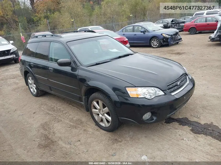 SUBARU OUTBACK 2007, VIN 4S4BP61C477327367