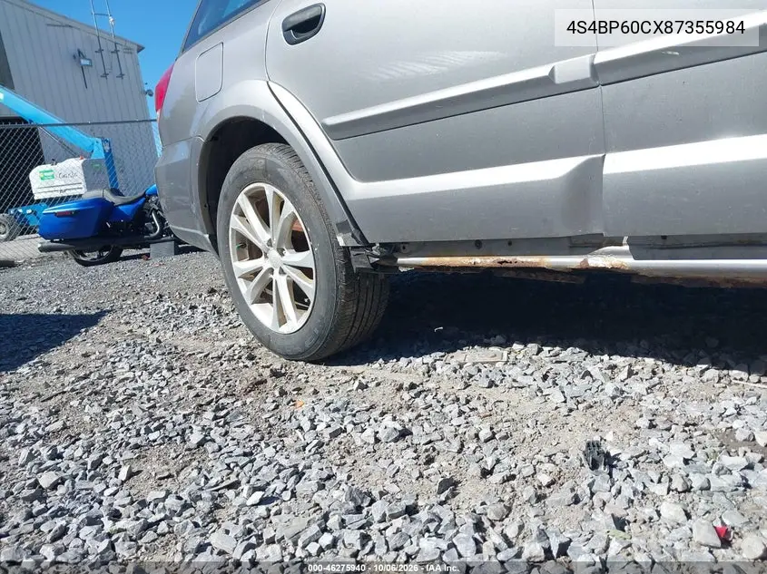 2008 SUBARU OUTBACK VIN 4S4BP60CX87355984 — фото 6
