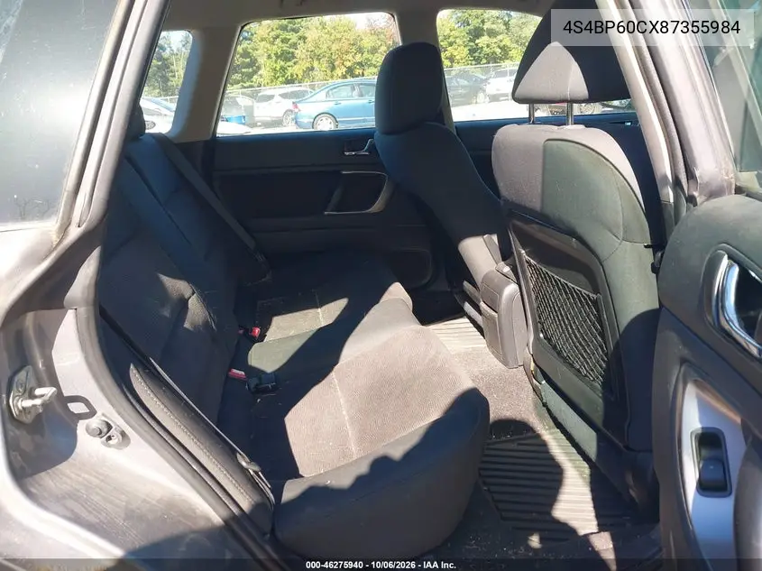 2008 SUBARU OUTBACK VIN 4S4BP60CX87355984 — фото 8