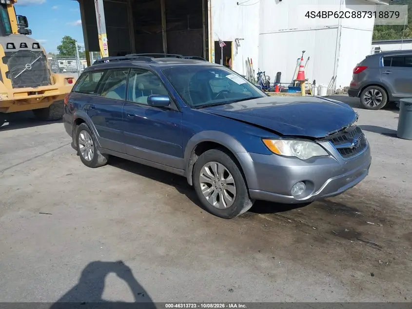 SUBARU OUTBACK 2008, VIN 4S4BP62C887318879