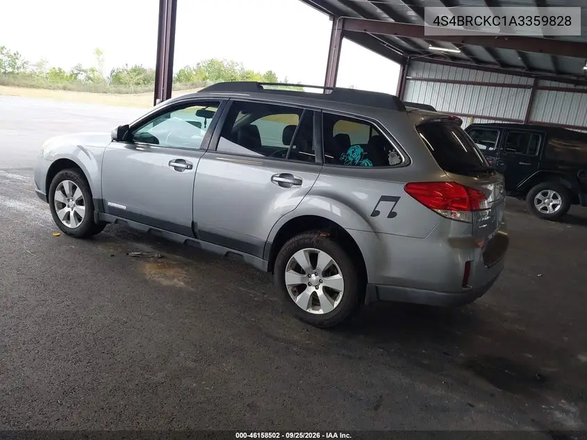 2010 SUBARU OUTBACK VIN 4S4BRCKC1A3359828 — фото 3