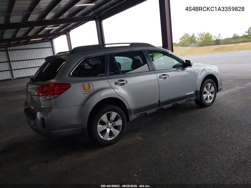 2010 SUBARU OUTBACK VIN 4S4BRCKC1A3359828 — фото 4