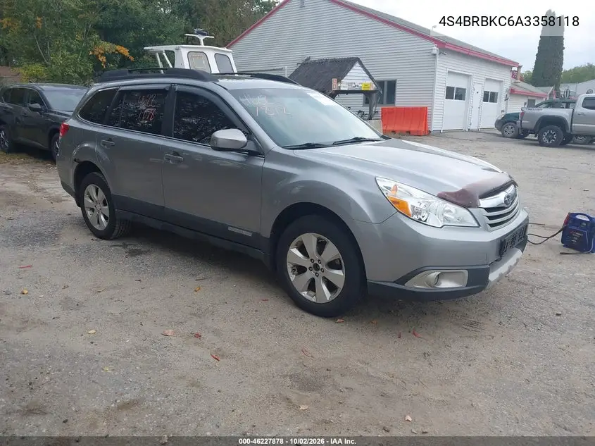 SUBARU OUTBACK 2010, VIN 4S4BRBKC6A3358118